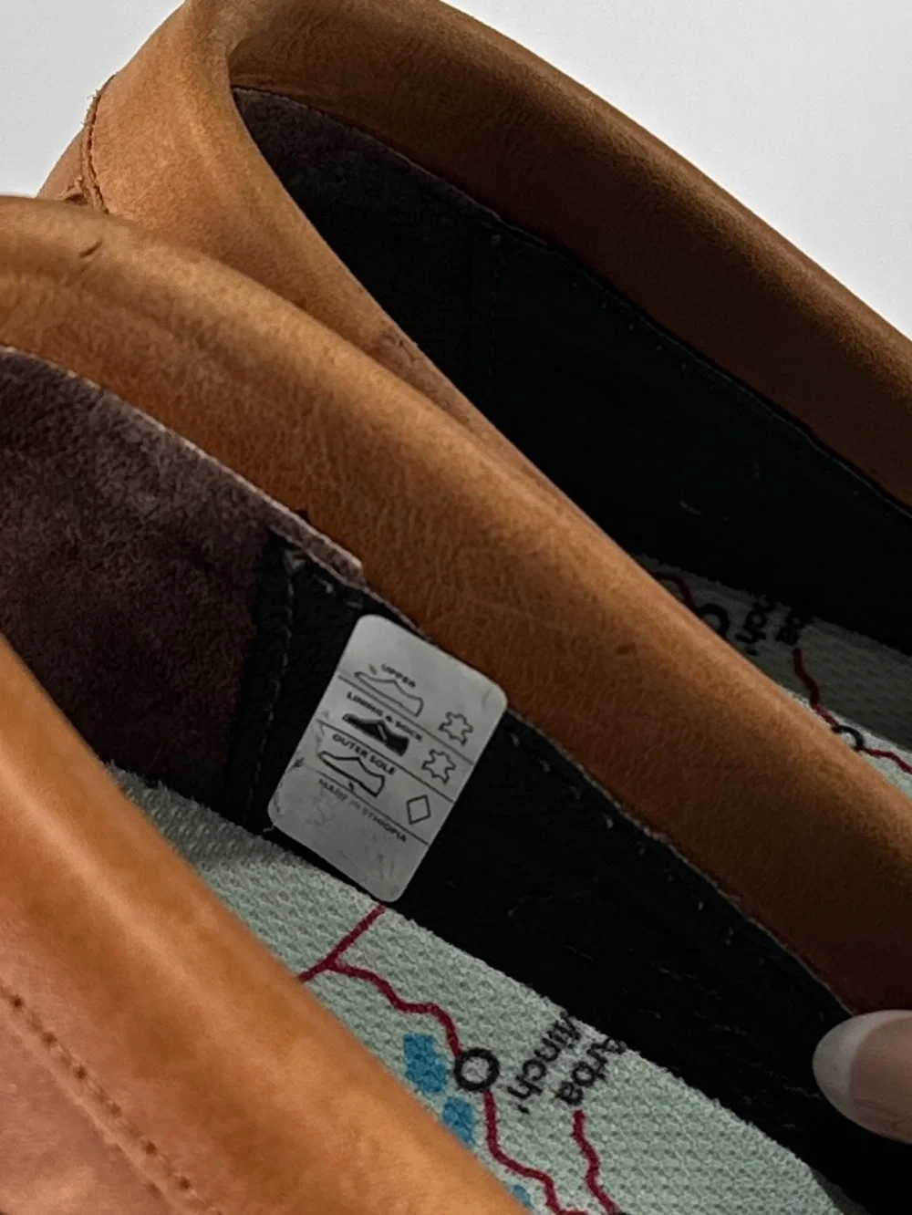 Oliberte Slip On Loafers Elastic Gusset Pull Up Leather Brown EU 42